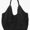 Vobo Slouchy Woven Black Leather Hobo Bag