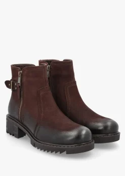 Voluptas Brown Leather Ankle Boots