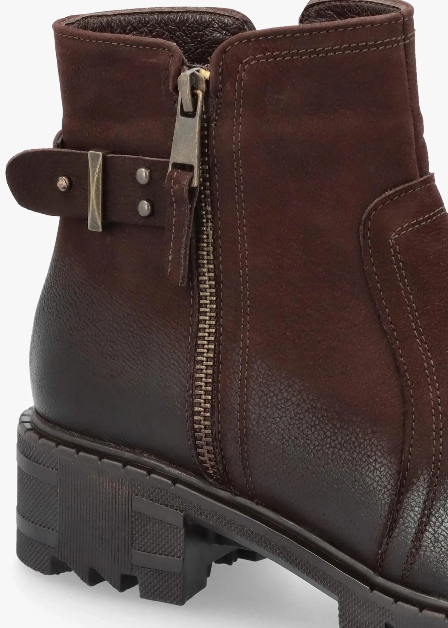 Voluptas Brown Leather Ankle Boots