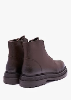 Vulcan Brown Leather Ankle Boots