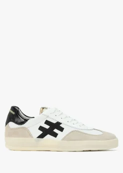 White Leather & Suede Trainers