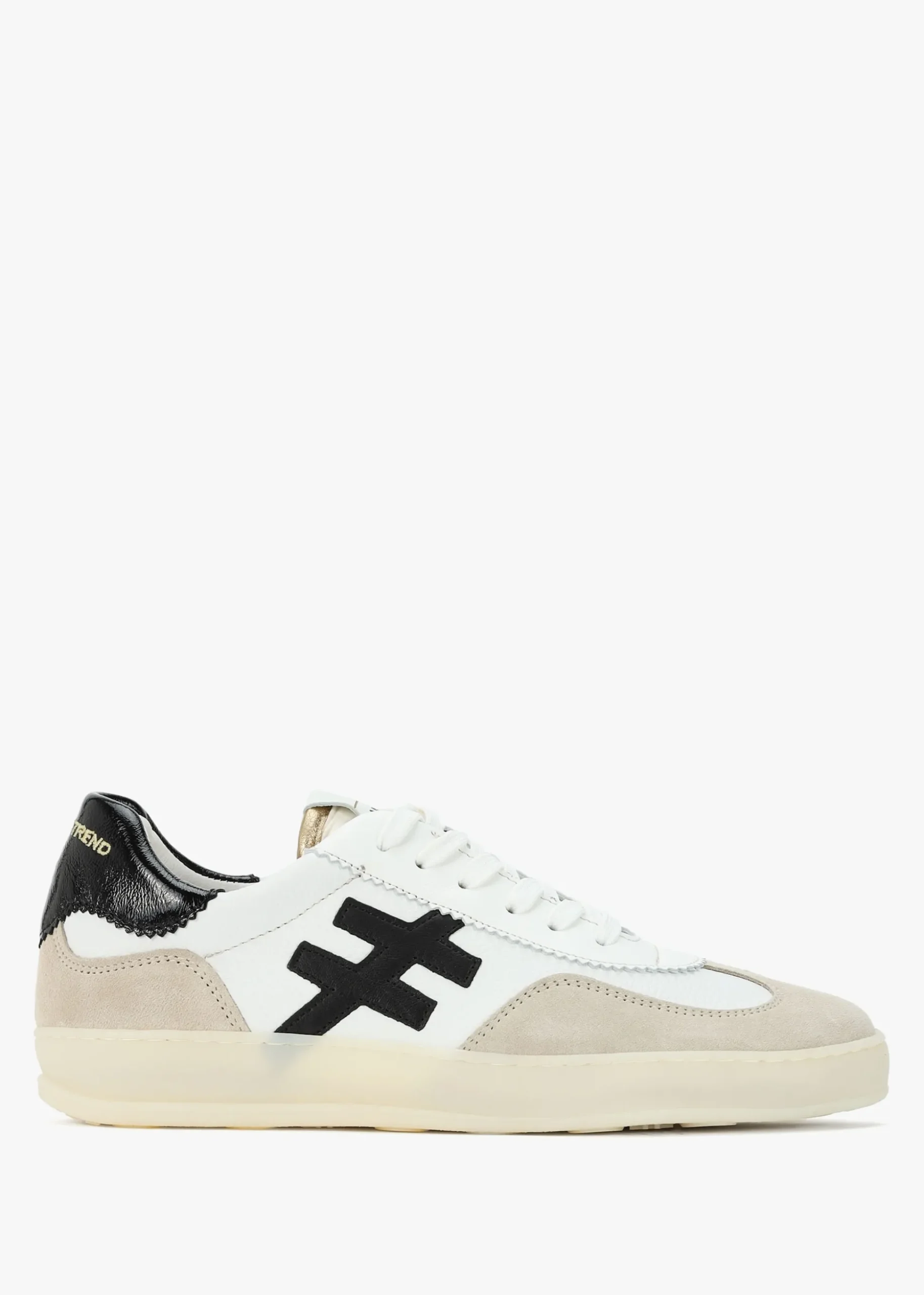 White Leather & Suede Trainers