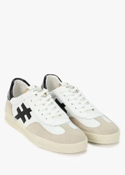 White Leather & Suede Trainers