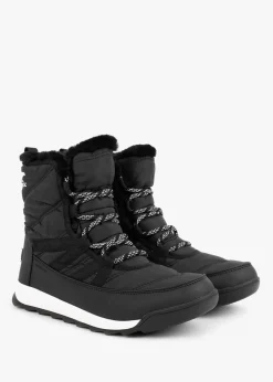 Whitney II Black Nylon Short Lace Ankle Boots