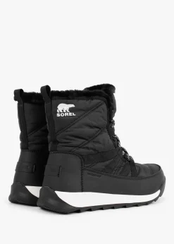 Whitney II Black Nylon Short Lace Ankle Boots