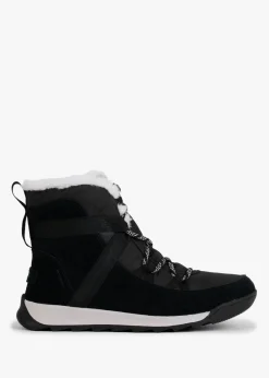 Whitney II Fluffy Black Suede Shearling Boots
