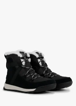 Whitney II Fluffy Black Suede Shearling Boots