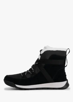 Whitney II Fluffy Black Suede Shearling Boots