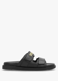 Whitson Black Leather Sandals