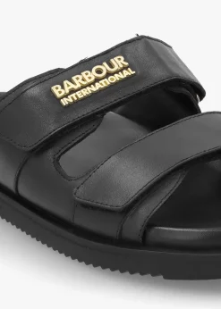 Whitson Black Leather Sandals