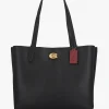 Willow Black Leather Tote Bag