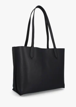 Willow Black Leather Tote Bag