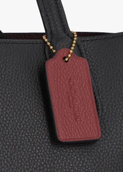 Willow Black Leather Tote Bag