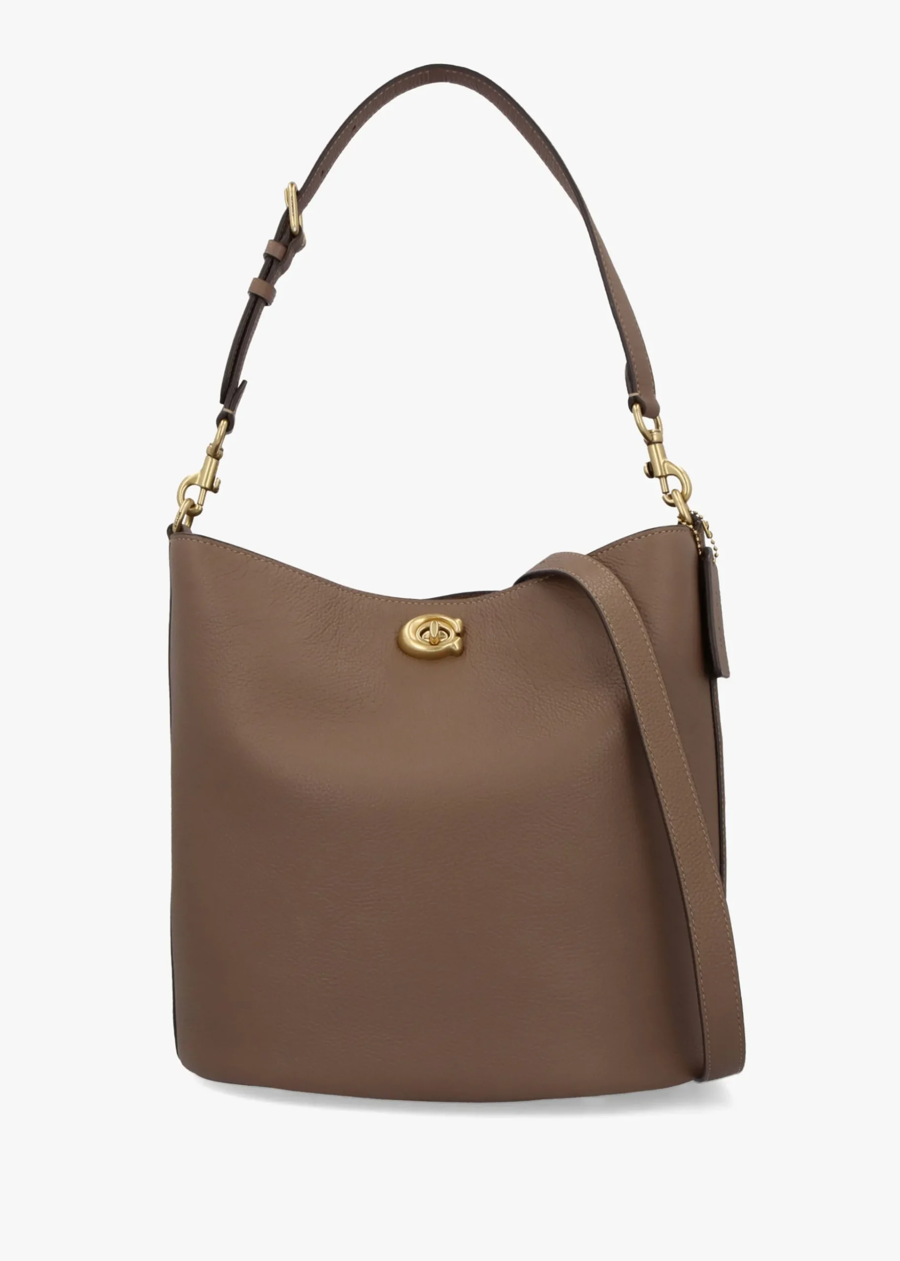 Willow Soft Dark Stone Bucket Bag