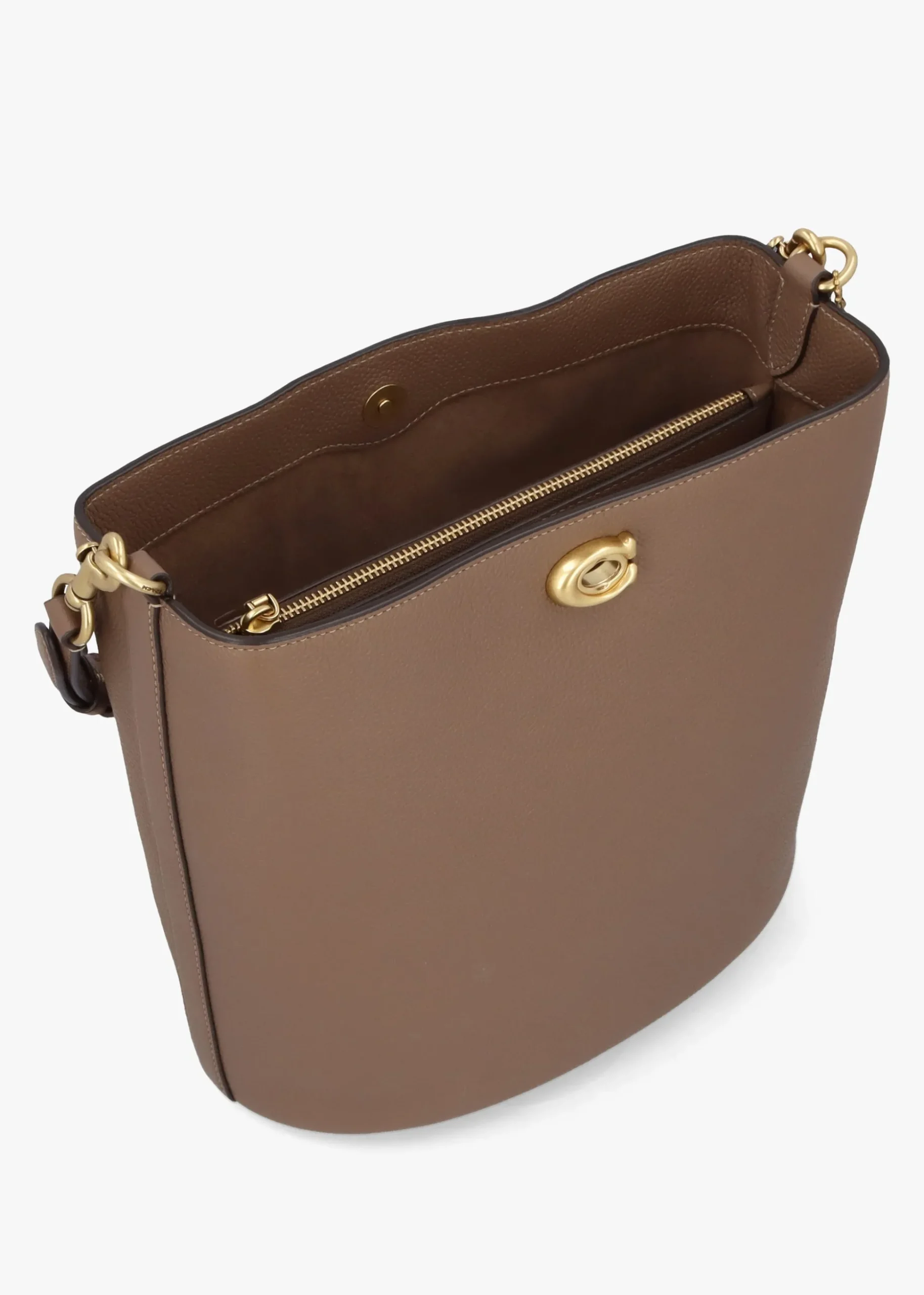 Willow Soft Dark Stone Bucket Bag