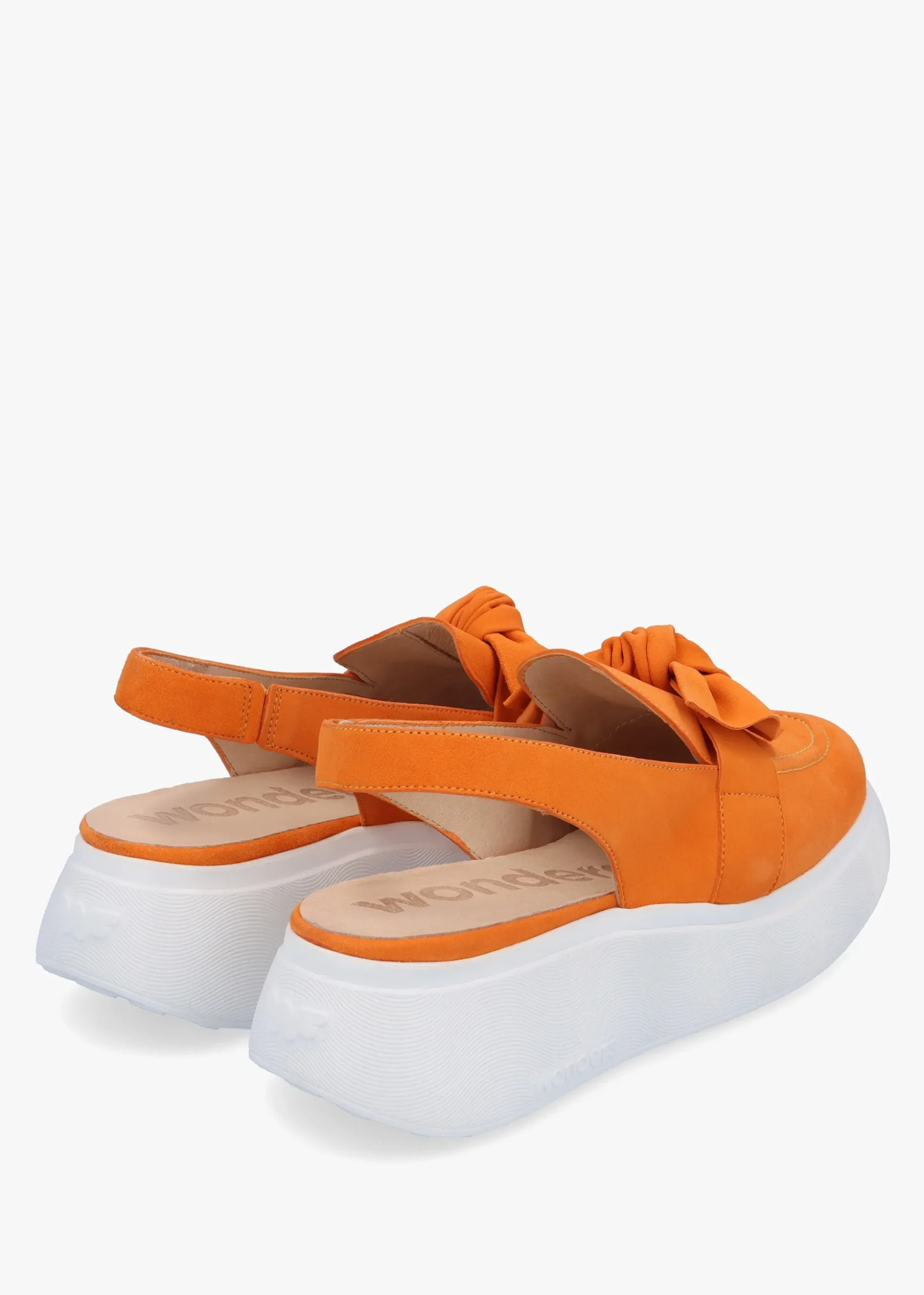 Winger Apricot Suede Knotted Sling Back Moccasins