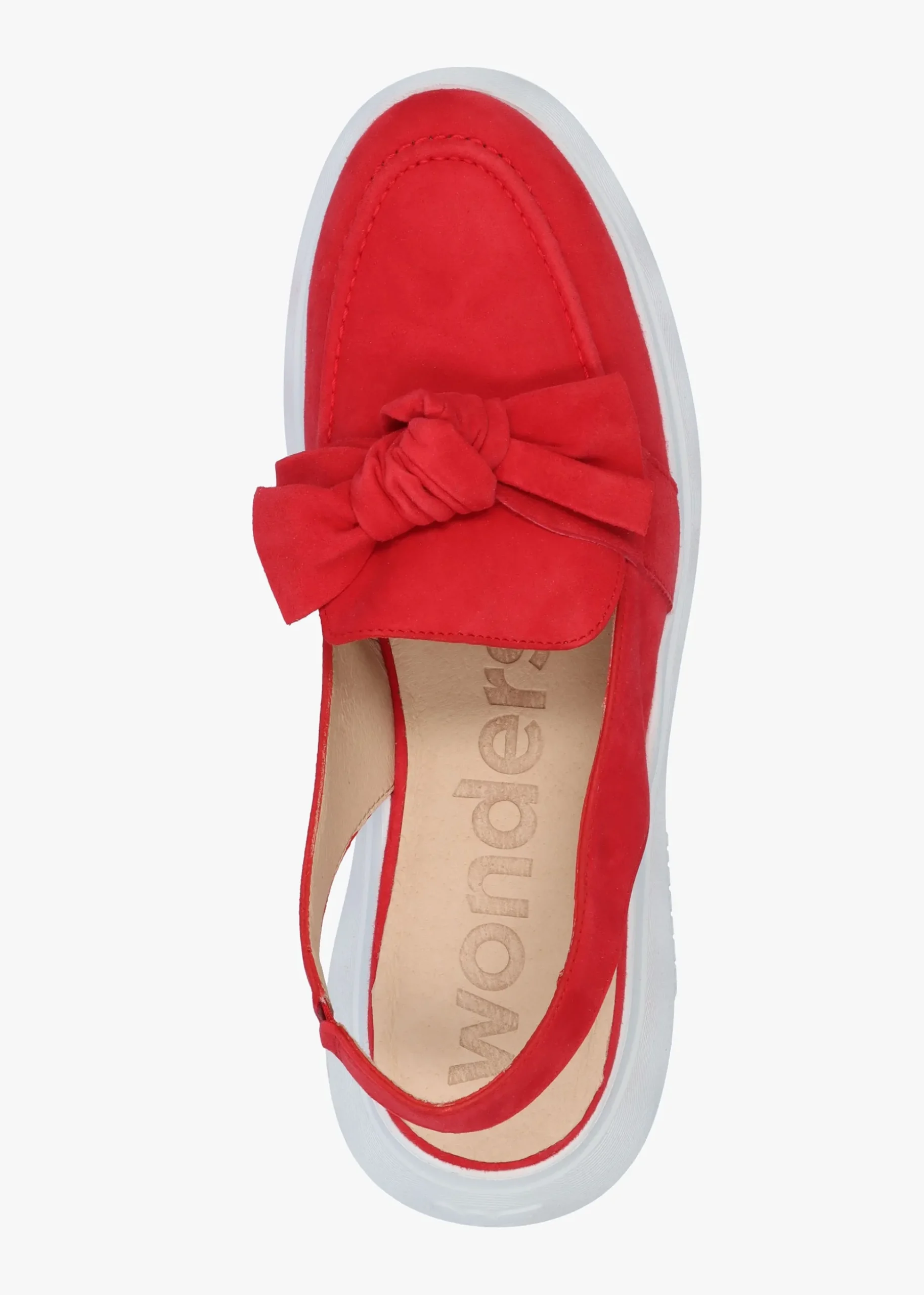Winger Rojo Suede Knotted Sling Back Moccasins