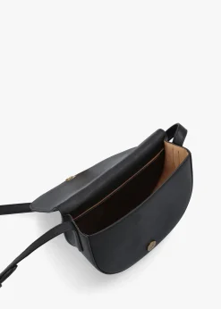 Witley Medium Black Leather Cross-Body Bag