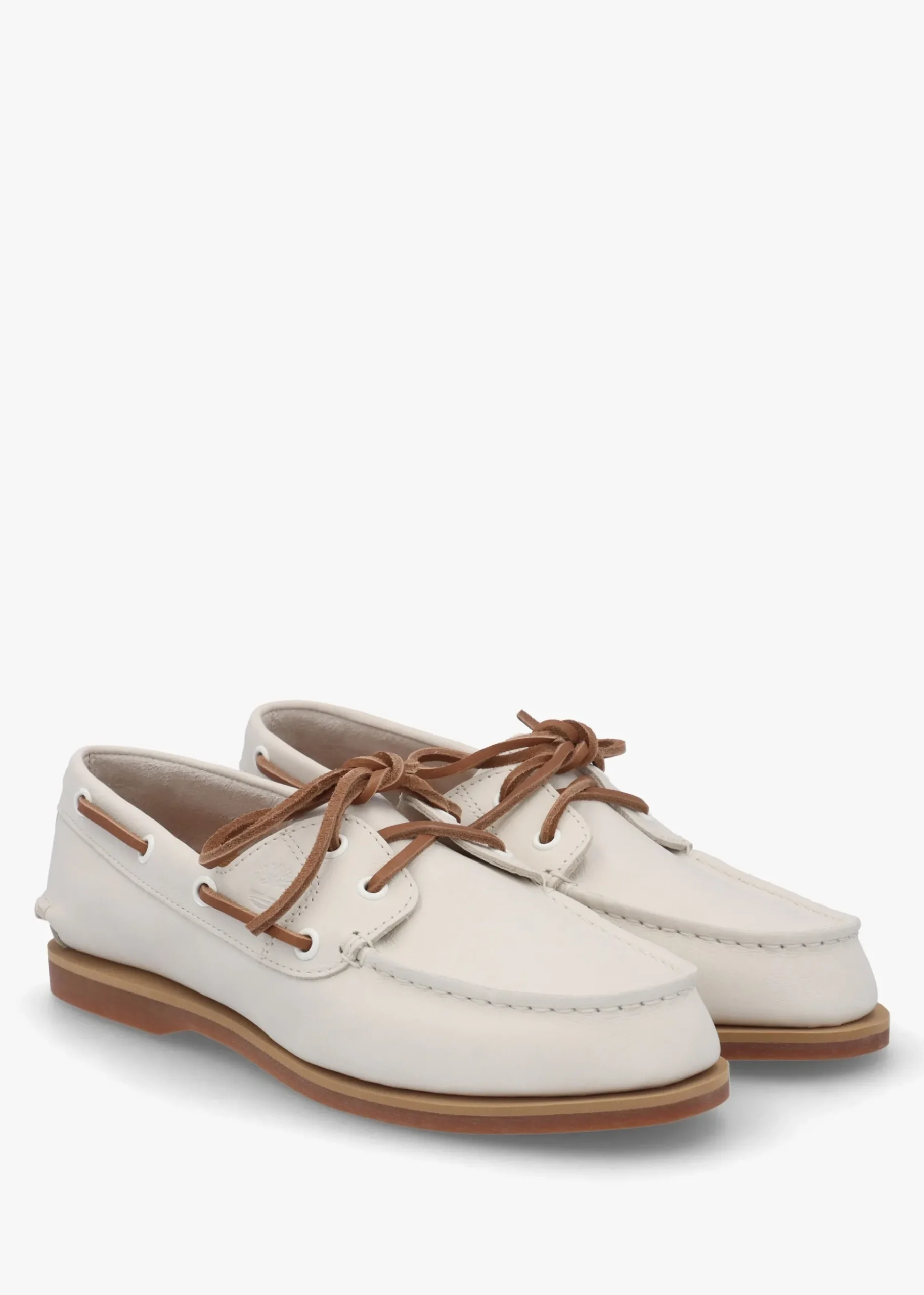 Women’s Classic Natural Full Grain Leather Boat Shoes