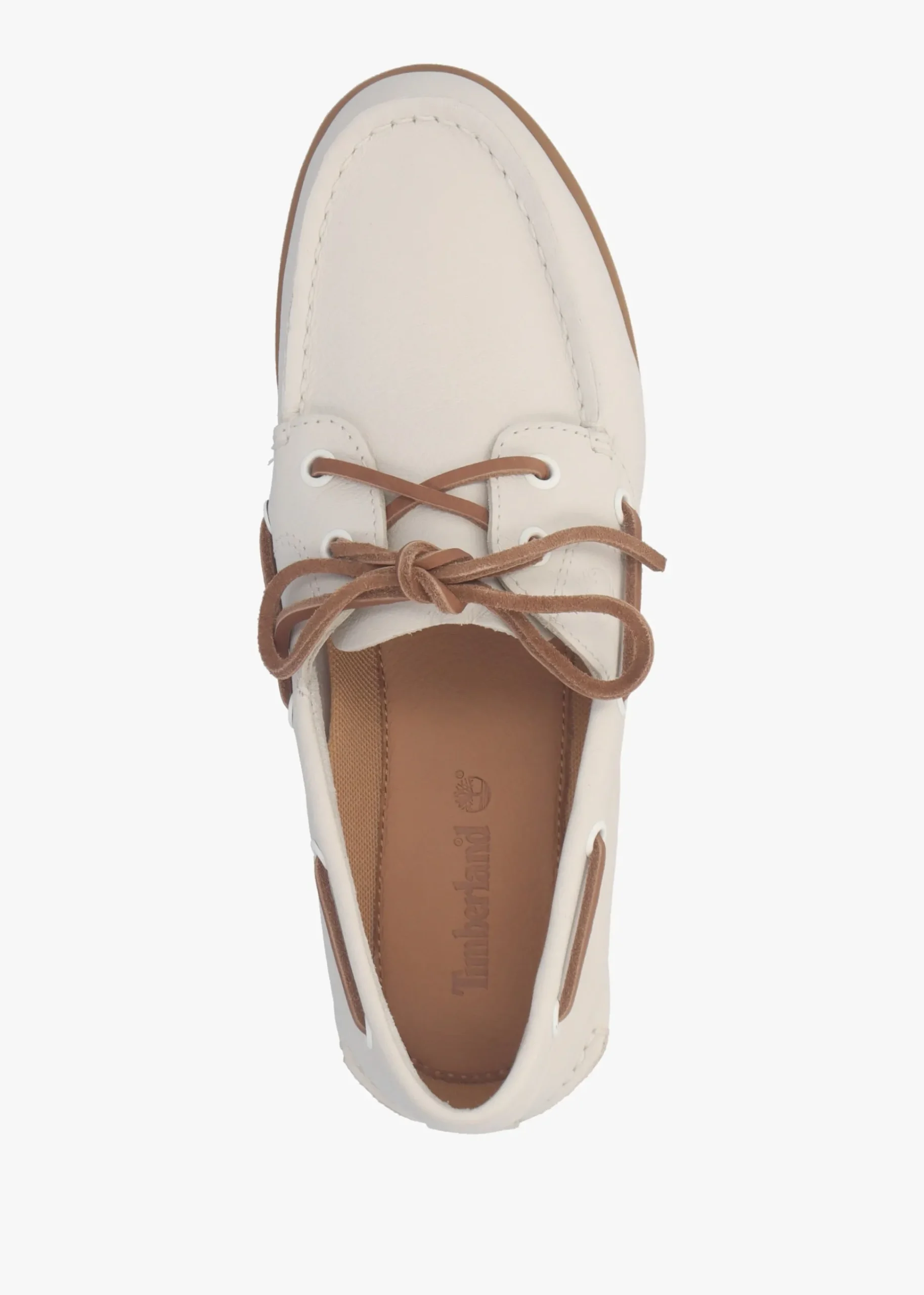 Women’s Classic Natural Full Grain Leather Boat Shoes