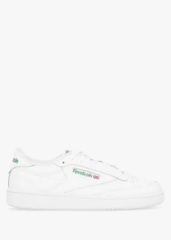 Women's Club C 85 Cloud White Gold Metallic Leather Tennis Trainers