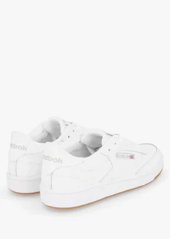 Women's Club C 85 White Light Grey Gum Leather Tennis Trainers
