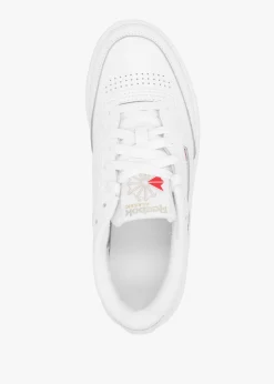 Women's Club C 85 White Light Grey Gum Leather Tennis Trainers