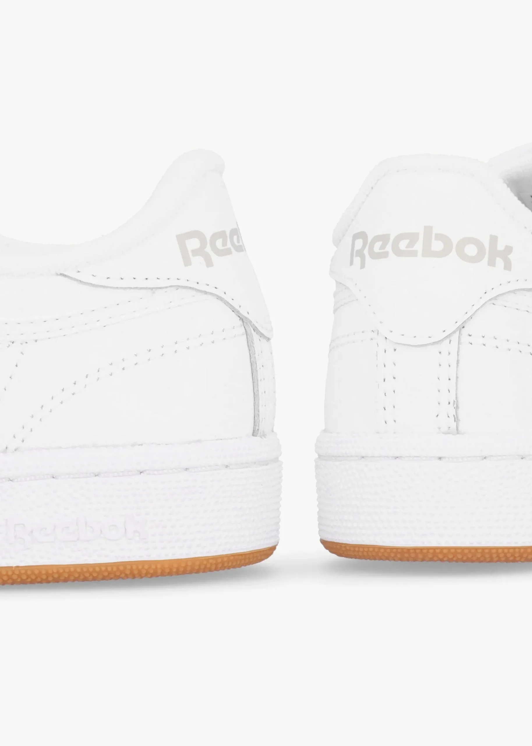 Women's Club C 85 White Light Grey Gum Leather Tennis Trainers