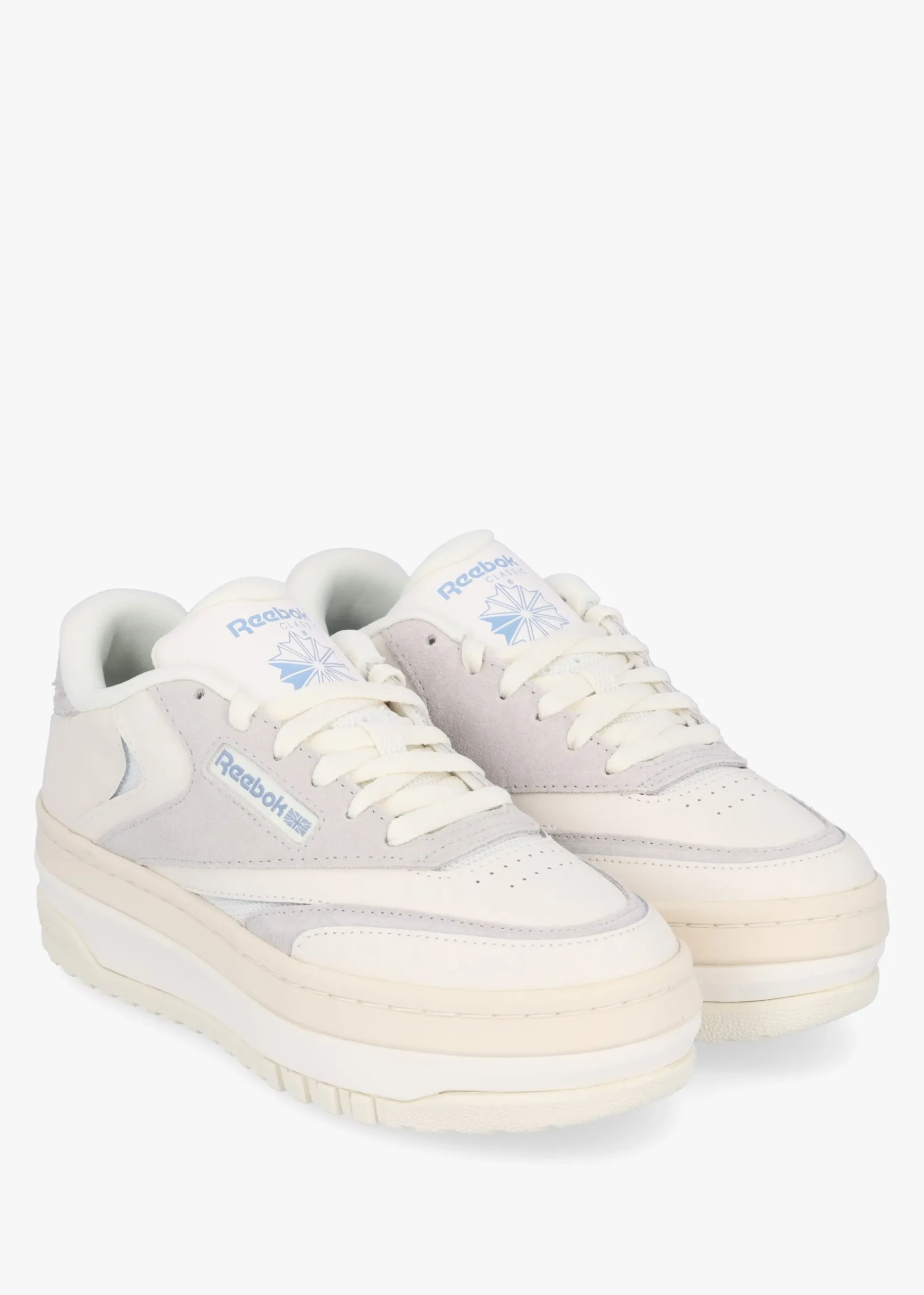 Women's Club C Extra Chalk Pure Grey 2 Vintage Blue Leather Tennis Trainers