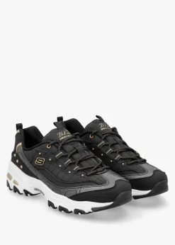 Women’s D’Lites Night Black & Gold Trainers