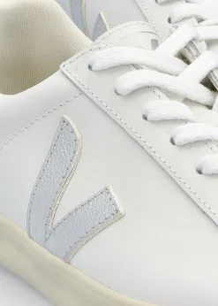 Women's Esplar Logo Extra White Silver Leather Trainers