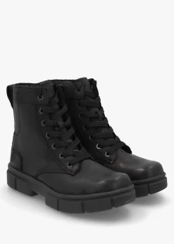 Women’s Explorer STRT™ Black Black Leather Lace Up Boots