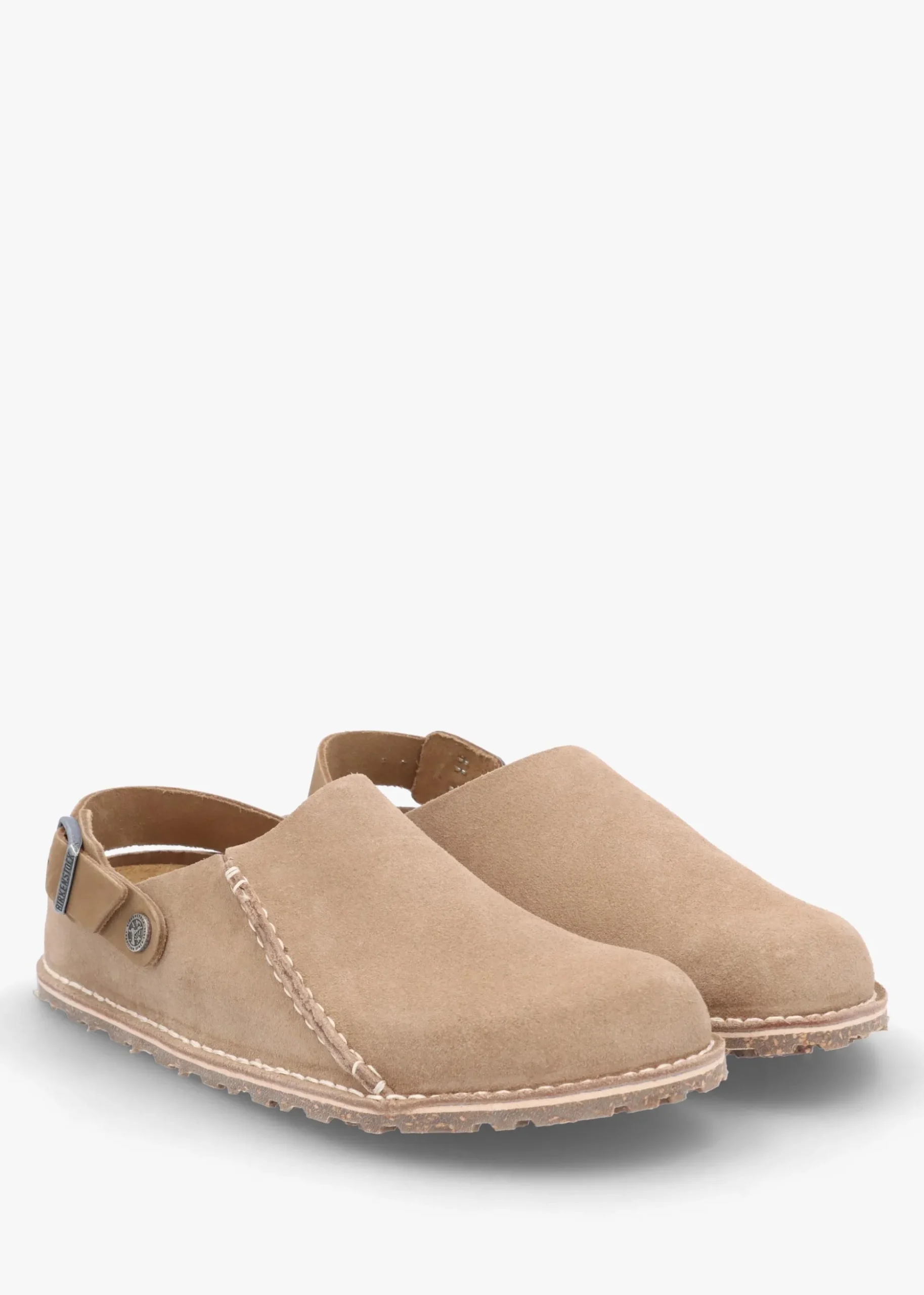 Women's Lutry Premium Suede Leather Gray Taupe Clogs