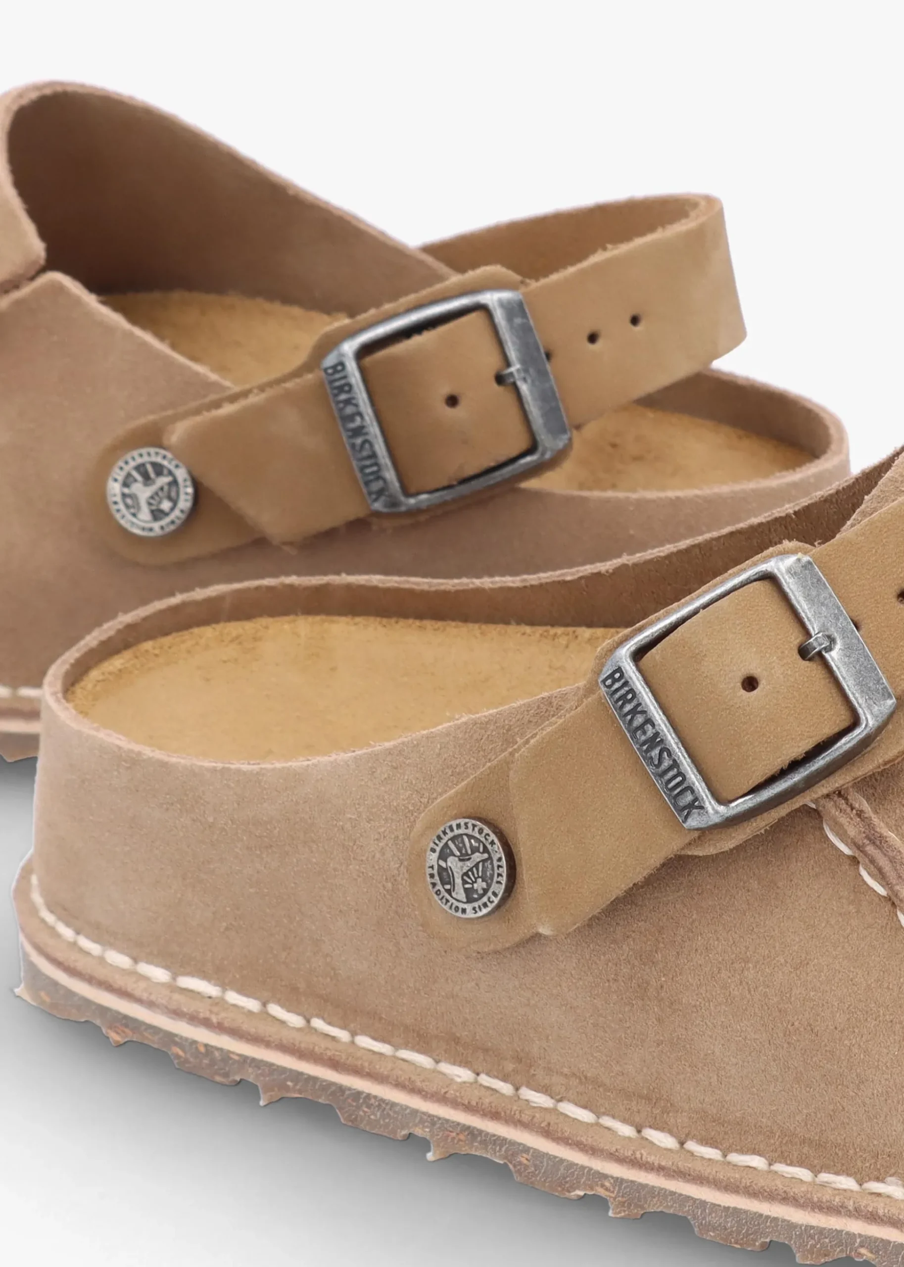 Women's Lutry Premium Suede Leather Gray Taupe Clogs