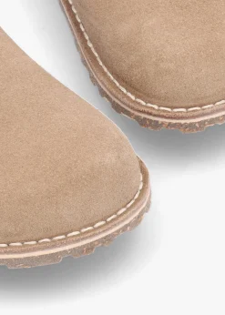 Women's Lutry Premium Suede Leather Gray Taupe Clogs