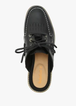 Women’s Noreen Black Leather Backless Mules
