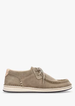 Women’s Pasadena Taupe Suede Moccasins