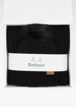Women’s Saltburn Black Beanie Hat & Scarf Gift Set