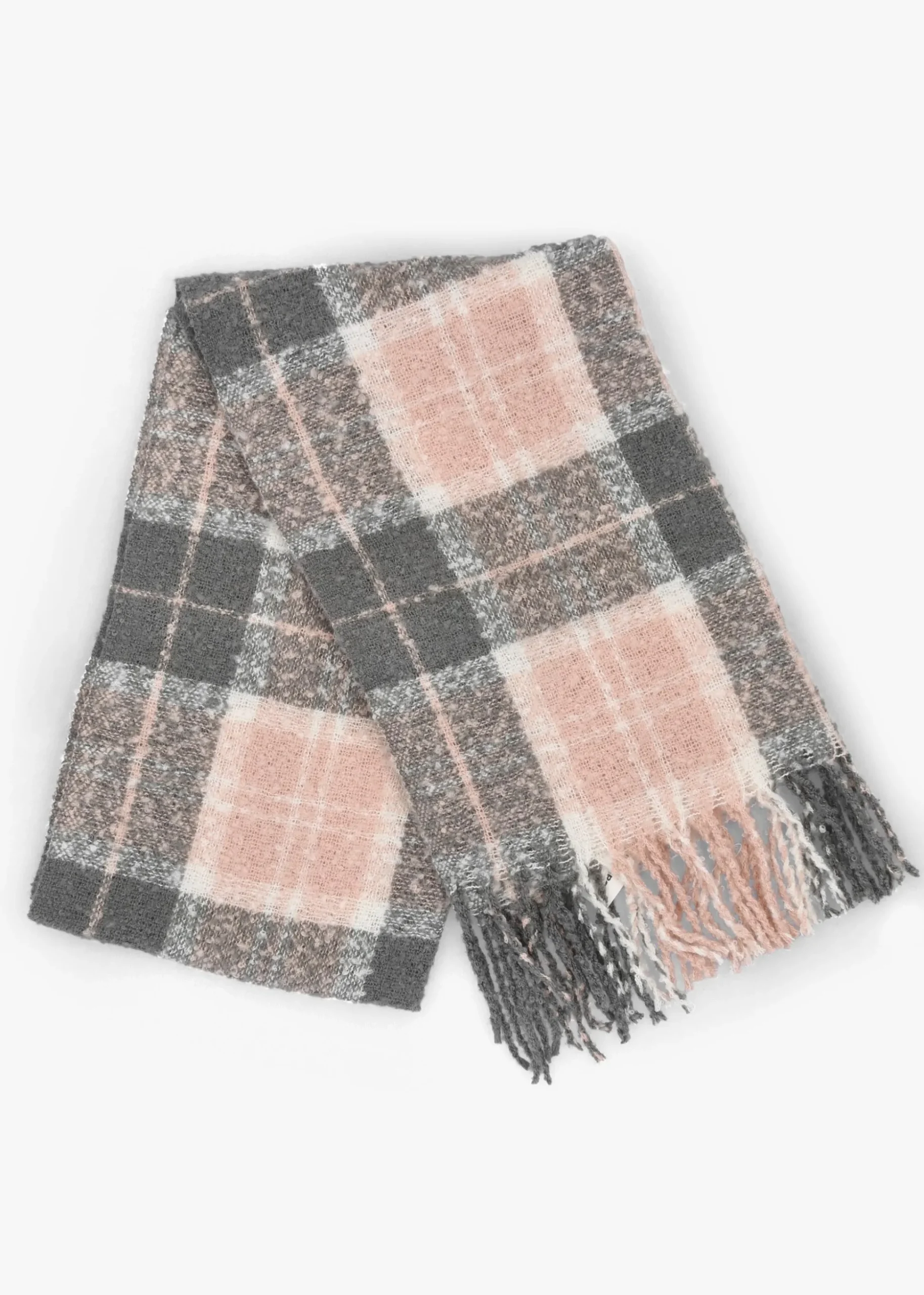 Women’s Saltburn Grey Rose Beanie & Tartan Scarf Gift Set