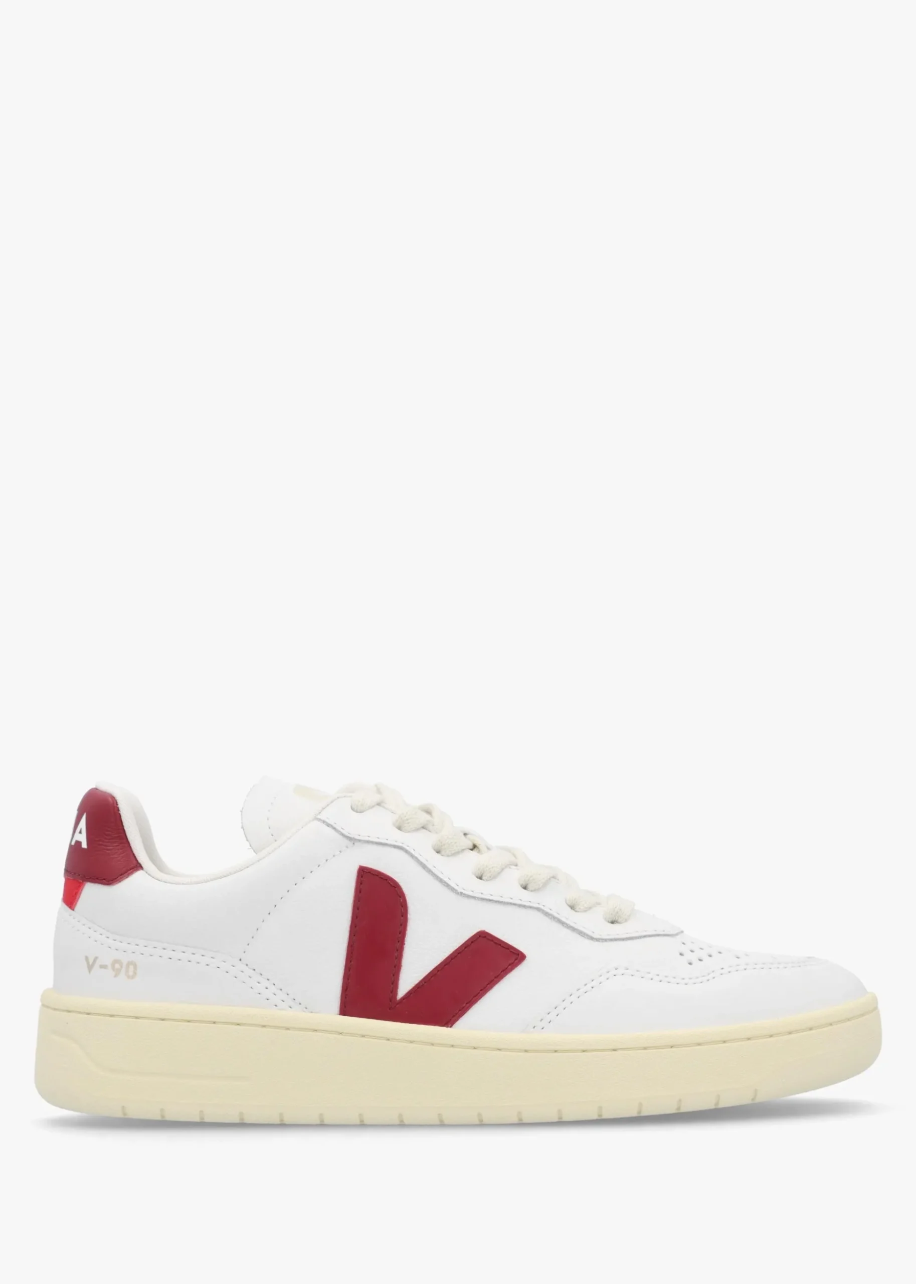 Women's V-90 O.T Leather Extra White Marsala Trainers