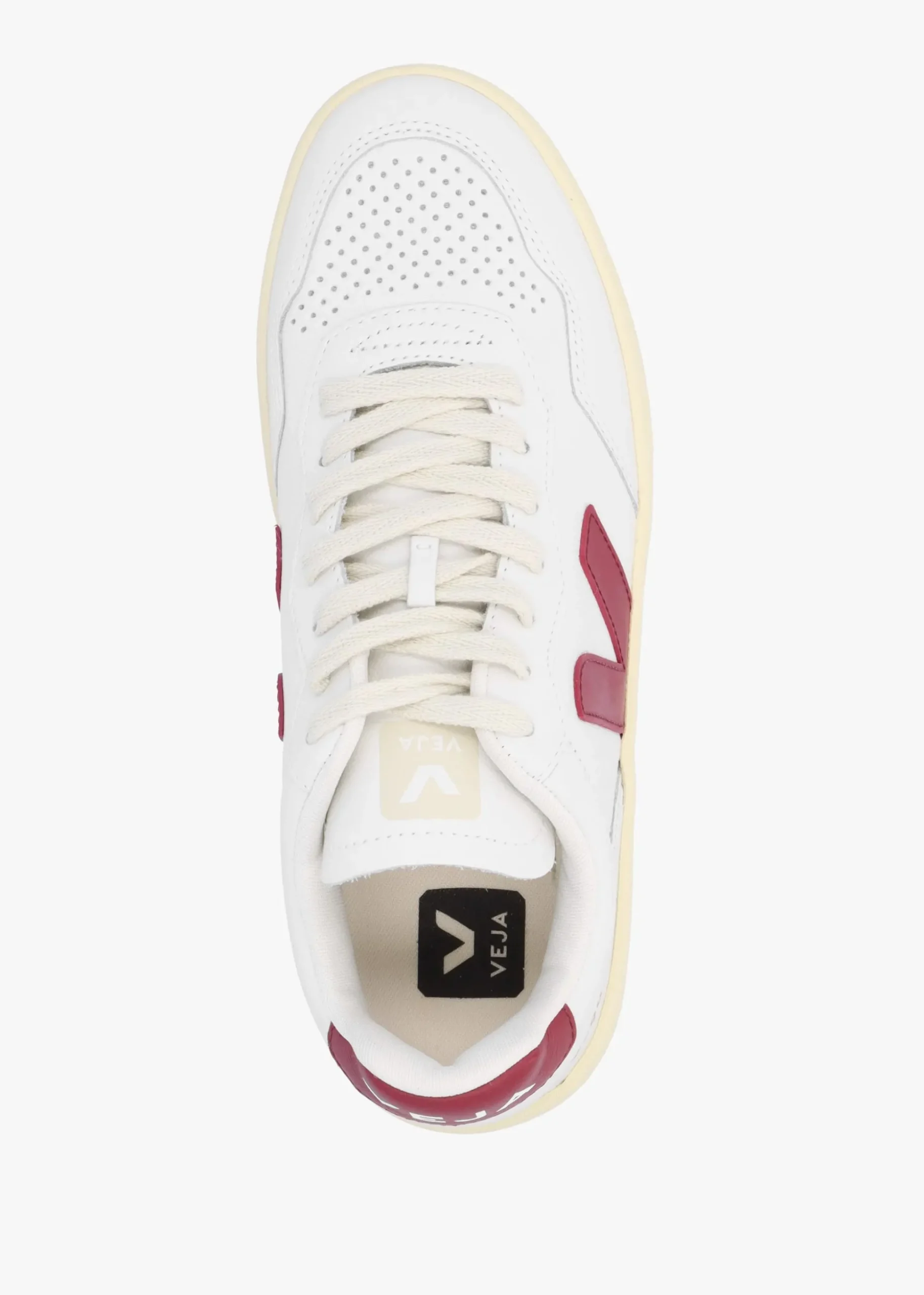 Women's V-90 O.T Leather Extra White Marsala Trainers