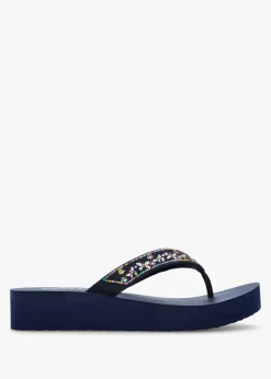 Women’s Vinyasa Butterfly Kiss Navy Flip Flops