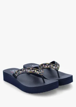 Women’s Vinyasa Butterfly Kiss Navy Flip Flops