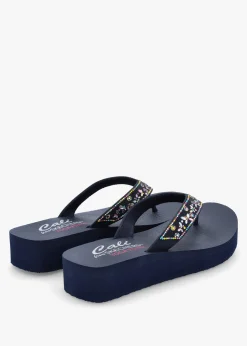 Women’s Vinyasa Butterfly Kiss Navy Flip Flops