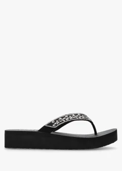 Women’s Vinyasa Butterfly Kiss Black Flip Flops