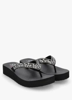 Women’s Vinyasa Butterfly Kiss Black Flip Flops