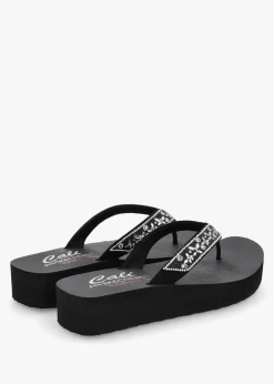 Women’s Vinyasa Butterfly Kiss Black Flip Flops