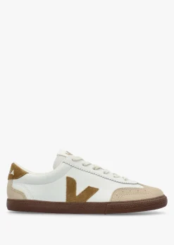 Women's Volley O.T Leather White Tent Bark Trainers
