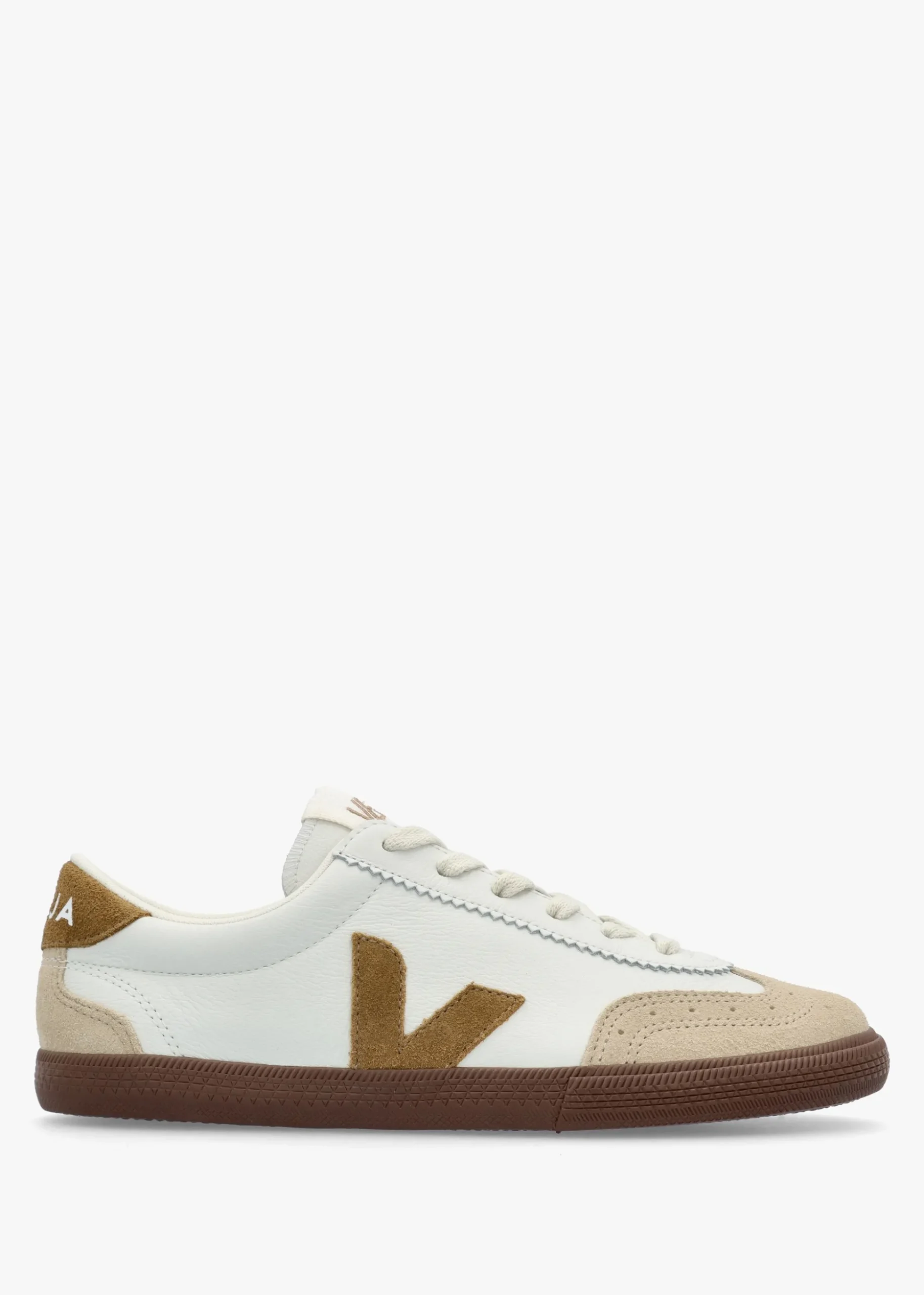 Women's Volley O.T Leather White Tent Bark Trainers