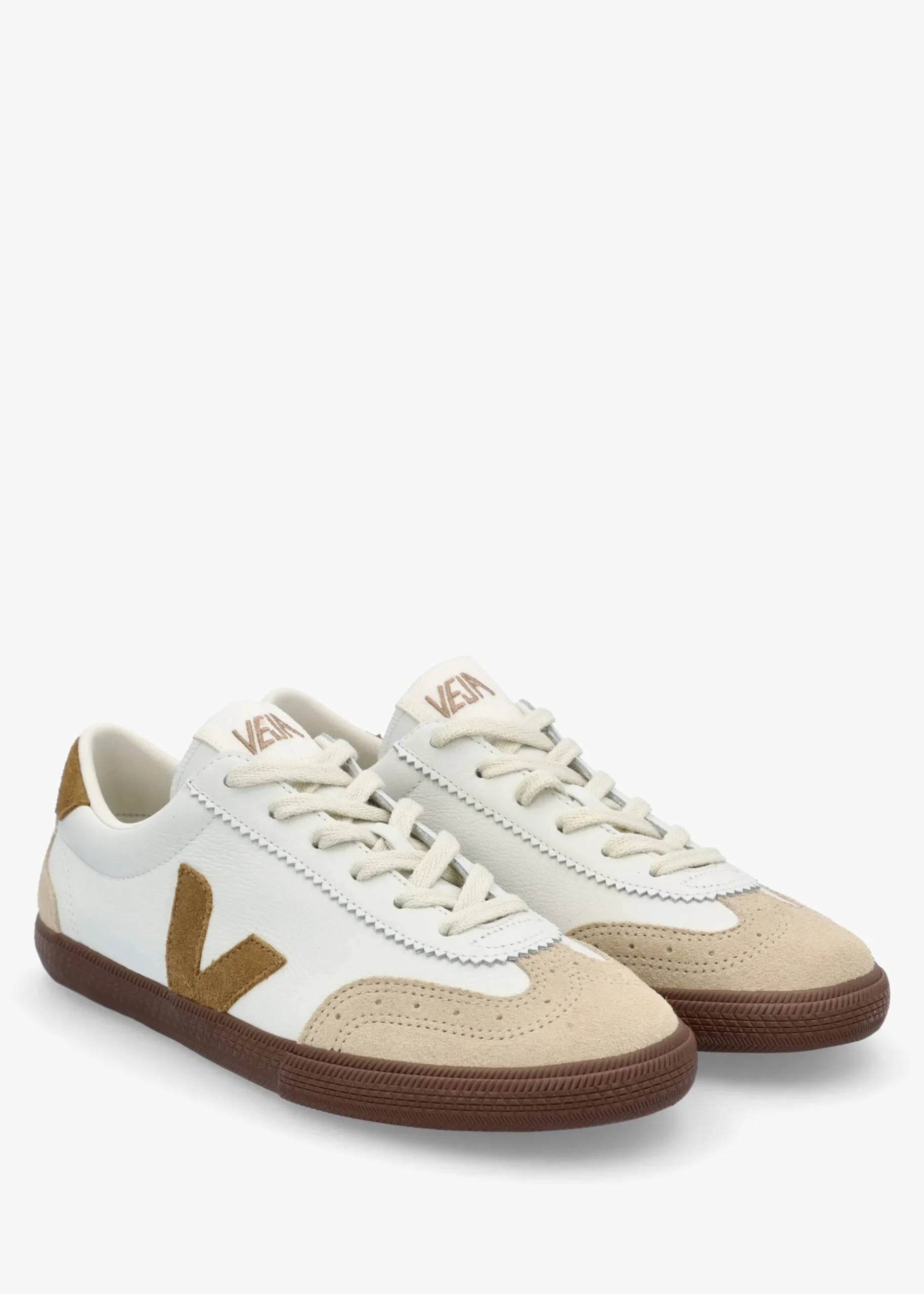 Women's Volley O.T Leather White Tent Bark Trainers
